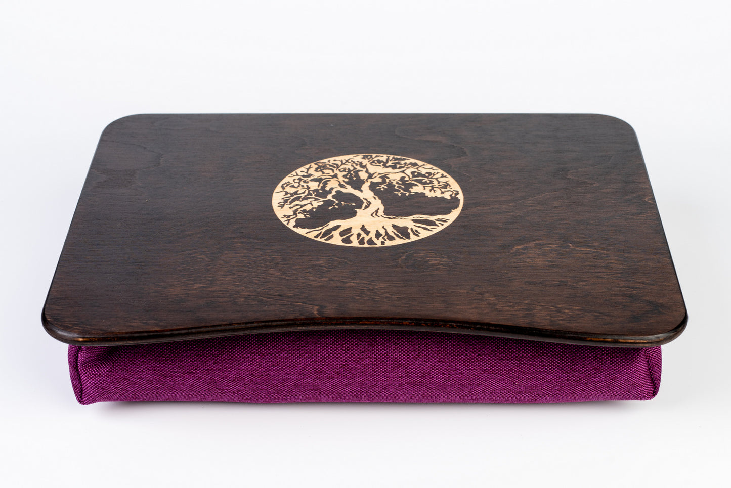 Tree of Life Laptop Bed Tray Dark Brown Foam Pillow Stand