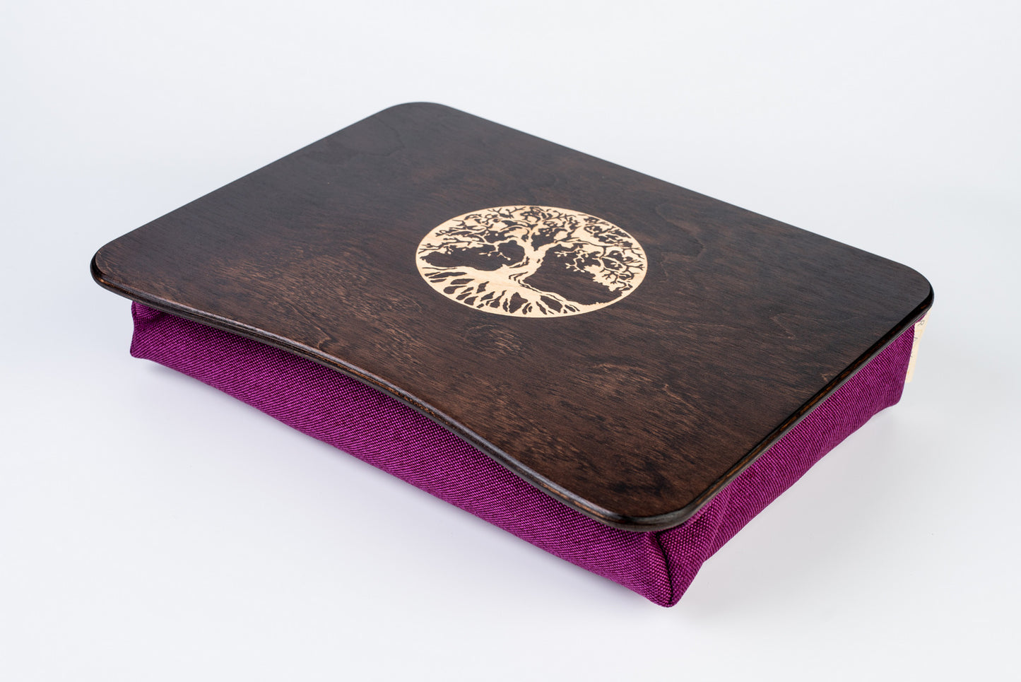 Tree of Life Laptop Bed Tray Dark Brown Foam Pillow Stand