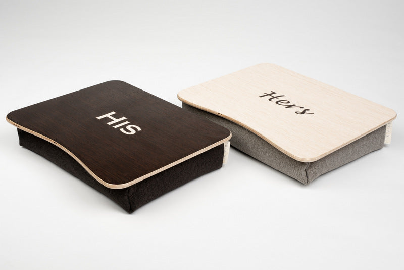Hers and His Bed Tray / Personalized Bed Tray / Set of 2 /  Foam Pillow Stand